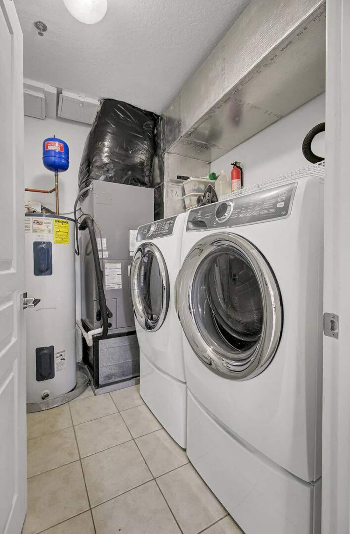 In-unit laundry with full-size front-load washer and dryer